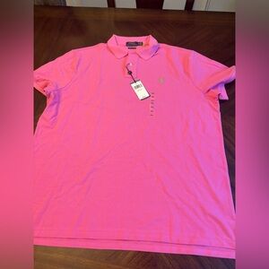 New Mens Pink Polo Ralph Lauren shirt 2XL
